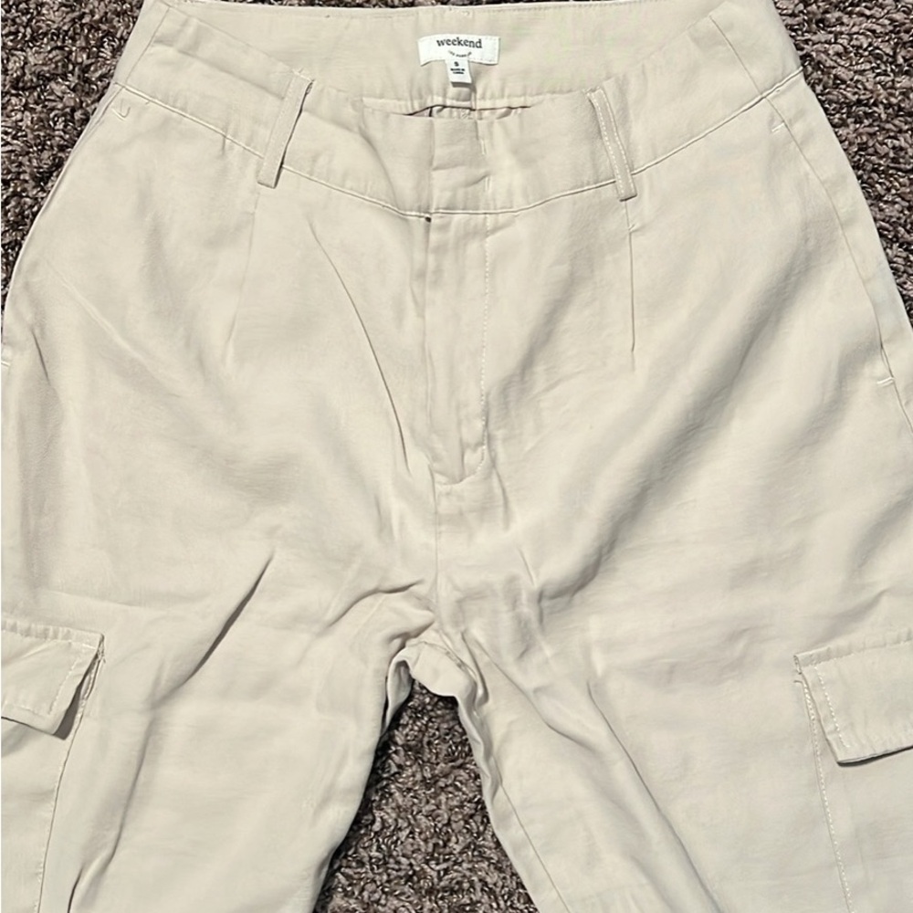 Weekend Beige Cargo-Style Pants